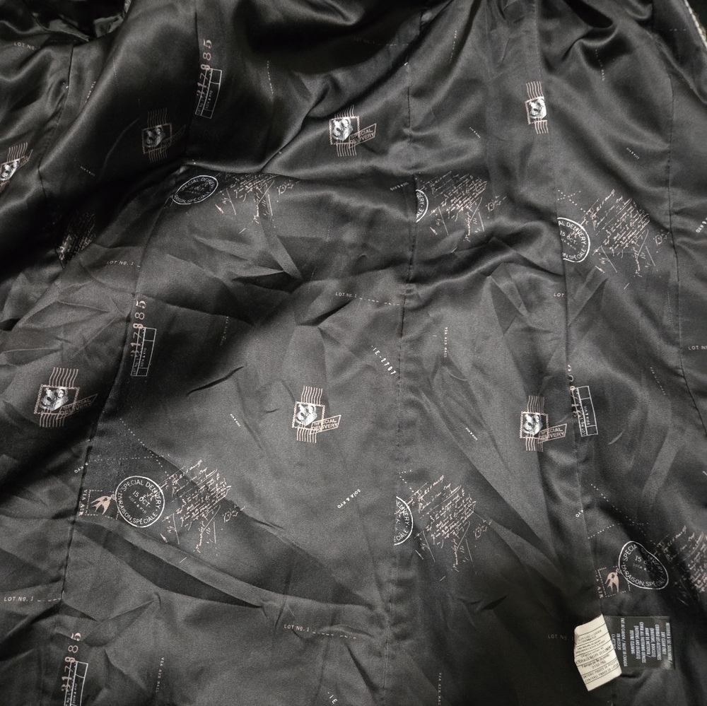 SOIA & KYO Black/ Grey Wool Coat With Oversized Collar And Inner Zip. Size XXS - Picture 10 of 16